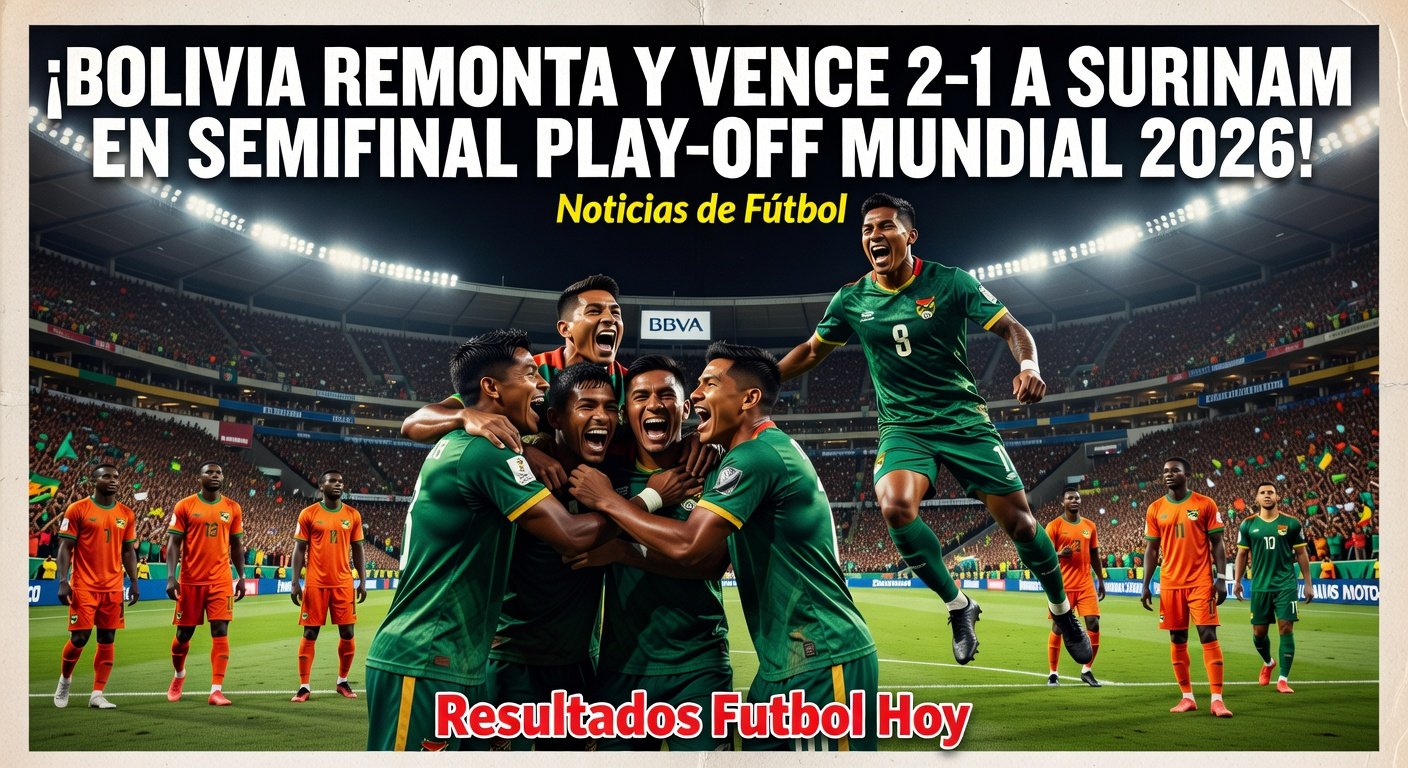 Bolivia stages comeback to defeat Suriname in World Cup 2026 playoff semi-final (The Athletic)