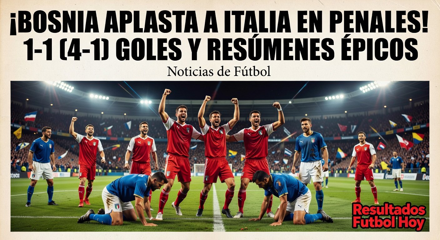 Bosnia 1(4)-1(1) Italy: Bosnia advance on penalties, Italy miss third straight World Cup