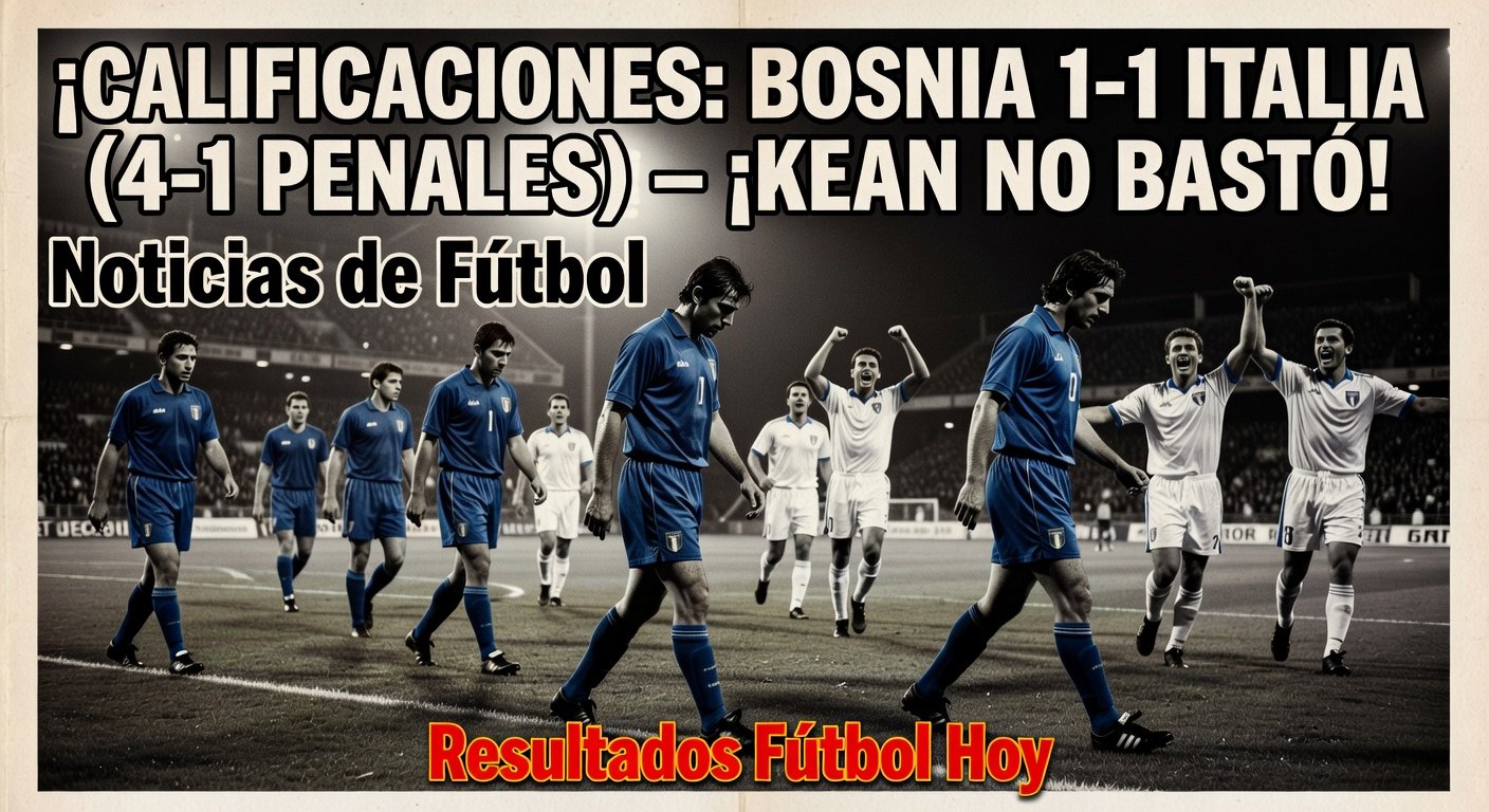 Italy Fails to Qualify for 2026 World Cup (Yahoo Sports, 7 hours ago)